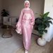 Women's Long Sleeve Maxi Dress - Comfortable Loose Fit Casual Tunic Dress For Autumn, Solid Color Batwing Sleeve Flowy Dress_ecoleips.com