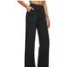 Women's High Waist Straight Leg Trousers Casual Loose Fit with Pockets European And American Style Autumn New Knit Pants_ecoleips.com