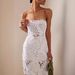 Women's Clothing Supply Tube Top Maple Leaf Lace Belt Slim Bandage Dress Small Dress Seaside_ecoleips.com