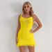 Y00140DM Cross-border Women's Clothing 2025 Summer New Sleeveless Short Bodycon Fringed Knit Dress_ecoleips.com
