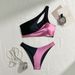 2025 New Sexy Two Piece Swimsuit Gold Foil Bikini Cross-Over Design European And American Style Women's Swimwear_ecoleips.com