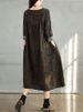 Cotton Vintage Print Floral Dresses 2026 Women Spring Autumn Casual Loose Long Sleeve Dress Femme Robe Vestidos Elegant Clothing_ecoleips.com