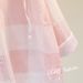 Women's Pink Plaid Cotton Linen Hooded Shirt Spring Korean Style Loose Casual Sun Protection Cardigan_ecoleips.com