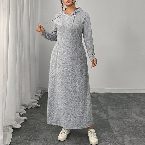 Women's Clothing Plus Size Clothes Elegance Hooded Dress – Women's Bodycon Long Dress With Niche Design, Autumn Streetwear Essential"_ecoleips.com