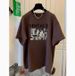 European Style Women's Oversized T-Shirt Short Sleeve Longline round Neck Casual Top American Vintage Inspired Streetwear_ecoleips.com