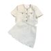 Women's Clothing Tea Party Essential Delicate Handmade Diamond Buckle Black And White_ecoleips.com