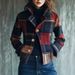 2025 European And American Women's Fashion Independent Station Plaid Retro Warm Autumn Winter Stand Collar Patchwork_ecoleips.com