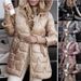 Winter Women's Hooded Longline Puffer Jacket, 3-Zip Design, Detachable Hood, Lightweight Warm Coat For Commuting, Travel_ecoleips.com