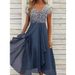 Summer New Urban Casual Fashion Women's Chiffon Stitching Dress Casual Women's Clothing Spring Autumn Dresses For Women_ecoleips.com