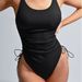 European And American Cross-border Sexy New One-piece Bikini Swimsuit For Women, Sporty Solid Color Beach Swimwear_ecoleips.com