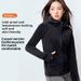 High-end Hooded Sweatshirt Women, Autumn And Winter, Double-sided Fleece, American Style, Zip-up Cardigan Jacket For_ecoleips.com