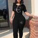 Women's Clothing American Style Women's Tight Fitting T-Shirt And Pants Set Short Sleeved Fashion Clothing For Women_ecoleips.com
