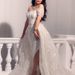 Women's Clothing Short Sleeved Sequined Swing Evening Dress New_ecoleips.com