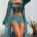 Women's Clothing Split Swimsuit Cover Up Three Piece Gathered Beach High Waisted Boxer Briefs Swim_ecoleips.com