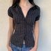 Verve Urban Style Striped Button-Down Collar Simple Shirt Elegant Commuter Slim Fit Daily Casual Top For Women_ecoleips.com