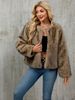Chic Short Faux Fur Coat – Women’s Plush Open-Front Jacket For Fall & Winter (Yellow/Taupe/Gray, S-XXXL)_ecoleips.com