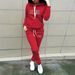 Women's European American Style Letter Print Hooded Casual Sweatshirt Tracksuit Fleece Lined Thickened Comfortable Fit_ecoleips.com