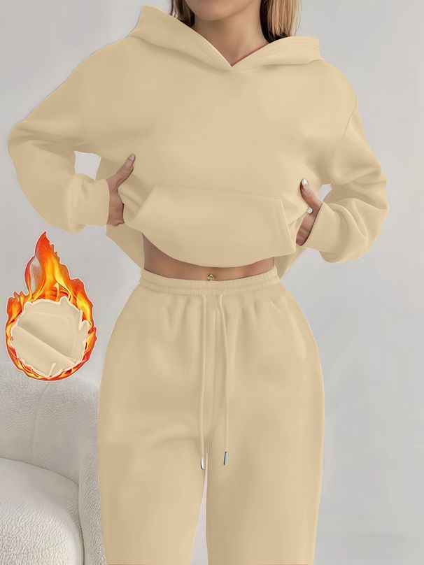 Minimalist Hoodie & Jogger Set – Streetwear Essentials With Pockets (S-XXL, White/Pink/Black/Red/Beige)_ecoleips.com