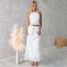 Women's Spring/Summer Sleeveless Chiffon Two Piece Set Elastic Waist Loose Dress For Vacation INS New Collection_ecoleips.com
