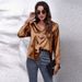 Women's Clothing Shirts High End Simple V Neck Cardigan Shirts Women's Loose Long Sleeved Button Down Tops_ecoleips.com