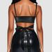 Women's Clothing Leather Jacket Sexy Black PU Leather Corset Top For Women - Strapless Bustier Vest With V-Neck, Rock Style, Streetwear Fashion_ecoleips.com