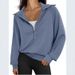Women's Half-Zip Velvet Sweatshirt – Stand Collar Pullover In 12 Colors (S-XXL) | Soft & Stylish Winter Top_ecoleips.com