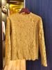 Women's Clothing Stand Collar Long Sleeve T Shirt Pleated Top_ecoleips.com