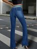 High Waist Slim Fit Jeans For Women Casual Fashion Spring Summer New Trend Splicing Contrasting Colors Office Lady Jeans_ecoleips.com