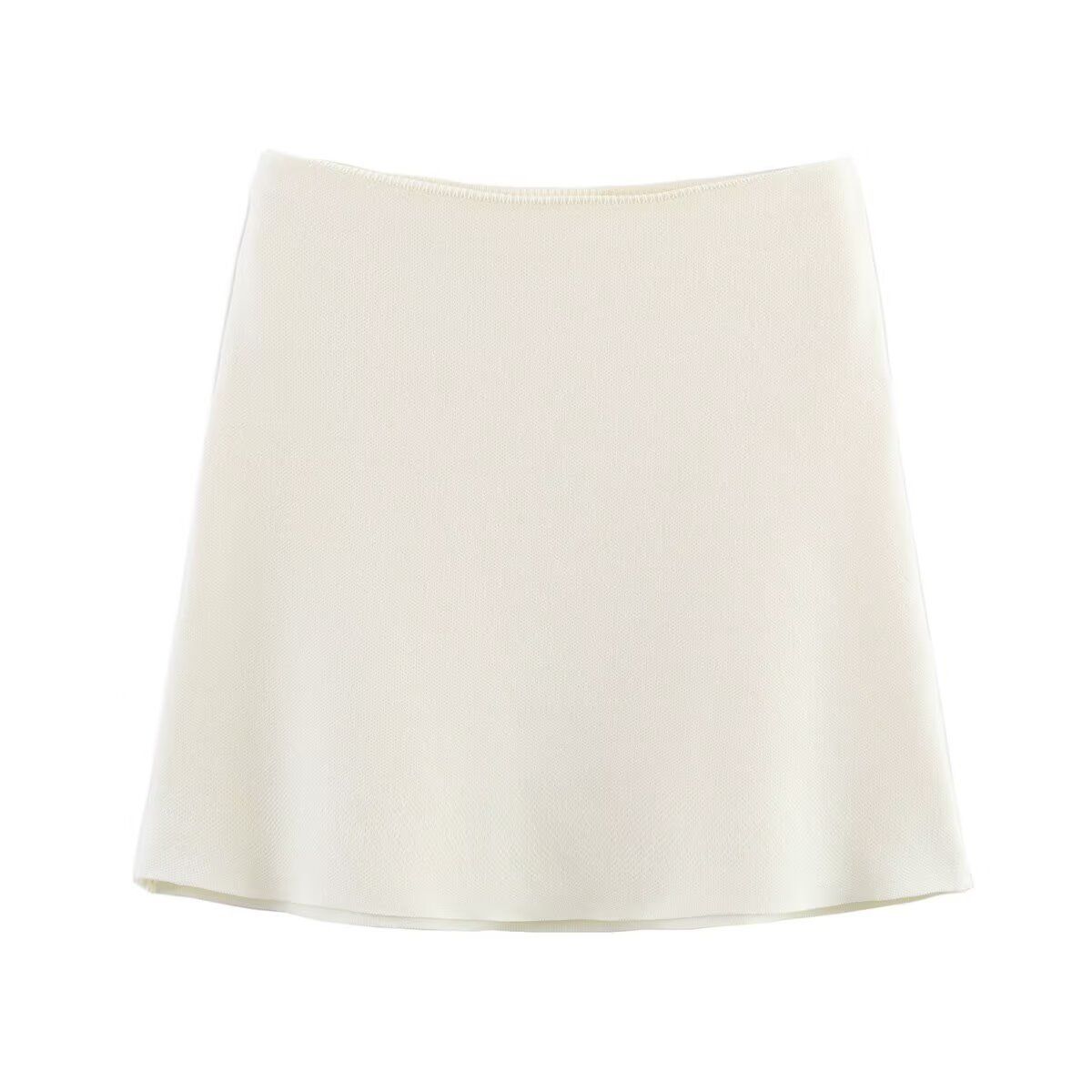 Women's Button-Down Knit Cardigan & Skirt Set | Spring/Summer Fashion Outfit | Streetwear Matching Set (S-L, White)_ecoleips.com