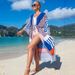 Women's Clothing Cotton Printed Cardigan Beach Skirt Bikini Shirt Swimsuit Outer Wear Sunscreen Clothing Seaside Holiday Skirt_ecoleips.com