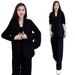 305#TC Plus Size Blazer & Wide-Leg Pants Set – Professional Stretch Suit For Curvy Figures (M-4XL) | Wrinkle-Resistant Polyester Office Wear_ecoleips.com