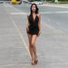 Women's Fashion Halter Neck Top And Patchwork Bodycon Mini Skirt Set Sexy Deep V Hollow out Design Elegant Cross Border Spring/Autumn Summer_ecoleips.com