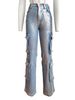 Women's Clothing Style Women's Fashion Stretch Denim Overalls With Multi Pockets Silver Processed Hot Item_ecoleips.com