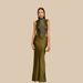 High End Women's Summer Two-Piece Set Sleeveless High Neck Tassel Patchwork Top With Satin Skirt Ensemble New Style For Spring Autumn_ecoleips.com