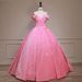 Wedding Dress Bride One Shoulder Sequins Palace Fantasy Ball Performance Puffy Skirt_ecoleips.com