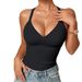 Cross-border Sexy V-neck Camisole Women, European And American Style, Solid Color, Suitable For Layering Or Wearing_ecoleips.com
