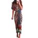 2026 New Spring Women's Clothing, Cross-Border European And American Des, Fashionable Casual Pleated Printed Shirt_ecoleips.com