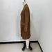 Suede-Effect Snap-Button Trench Coat – Women’s Longline Casual Outerwear (XS-L, Classic Brown)_ecoleips.com