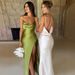 Summer Fashion Women's Backless Slim Slit Suspender Dress Sexy Temperament European And American Style 2025 Cross Border Wholesale_ecoleips.com