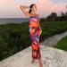 D24DS054 European And American Women's Fashion Cross-border Summer New Casual Printed Sleeveless Slit Tight-fitting_ecoleips.com