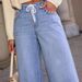 In Stock 2025 Women's New Fashion European And American Plus Size High Waist Drawstring Loose Wide Leg Slimming Denim_ecoleips.com