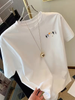 Cat Rope, Cartoon Cats Print Tshirt Short Sleeve Crew Neck Casual Top For Summer Spring, Women's Clothing_ecoleips.com