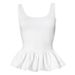 Summer New Style Women's Sleeveless Backless Square Neck Bubble Sexy Vest Top Solid Color European And American Clothing 2025_ecoleips.com