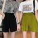 Women's High-Waisted Pleated Shorts Casual Five-Point Pants Loose Slimming Versatile Straight Leg Wide Leg Spring Summer_ecoleips.com