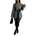 AL337 Women's Suit Jacket Long Sleeve Side Tie Waist European Latin American Style Outerwear for Autumn_ecoleips.com