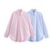 2025 New Women's Clothing Summer Fashion Loose Plaid Long Sleeve Turn-down Collar Casual Shirt K5-3434_ecoleips.com