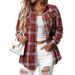 Autumn/Winter Cross-Border European And American Women's Clothing 2026 New Casual Fashion Loose Plaid Pocket_ecoleips.com