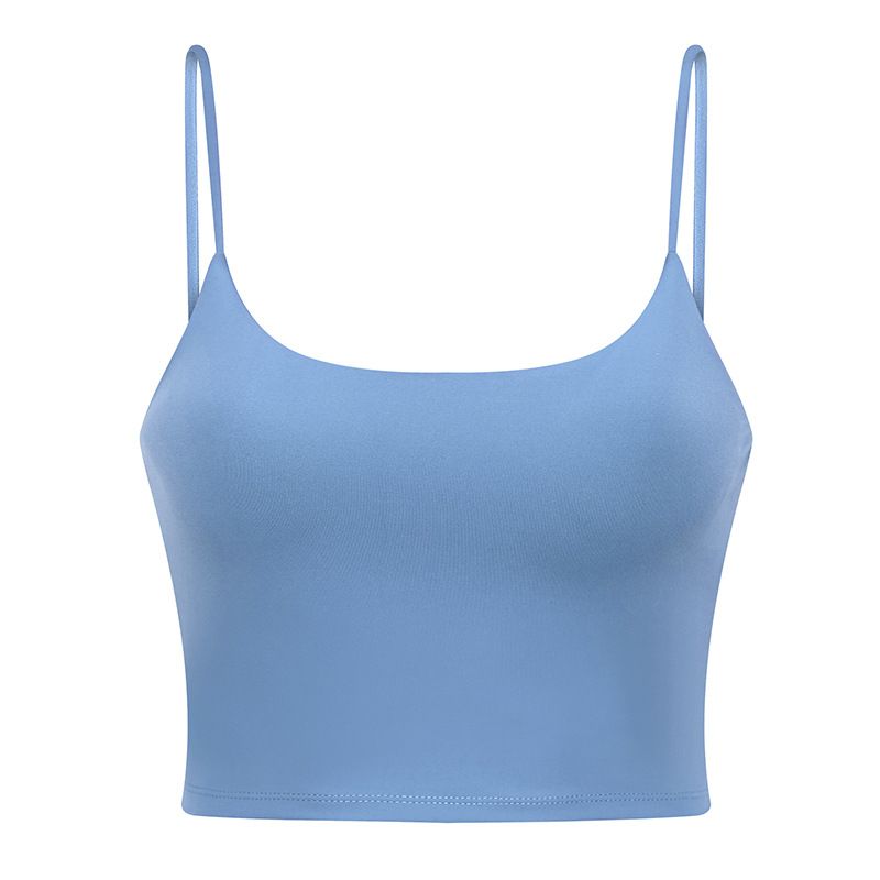 New Spring/Summer Yoga Tank Top For Women With Padded Chest, Sexy Thin Straps, Beautiful Back, And Push Up Fit Gym Sports Bra_ecoleips.com