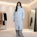 girl Girl Liangshi Autumn Same Style 2025 New Down Jacket Women Extra Long Winter Thick Loose Over-the-Knee Couple Men's Coat_ecoleips.com