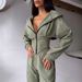 Women's Clothing Autumn And Winter Women's Clothing Solid Color Waist Hooded Sweater Trousers Suit Sports Casual Trousers Two Piece Suit For Women_ecoleips.com